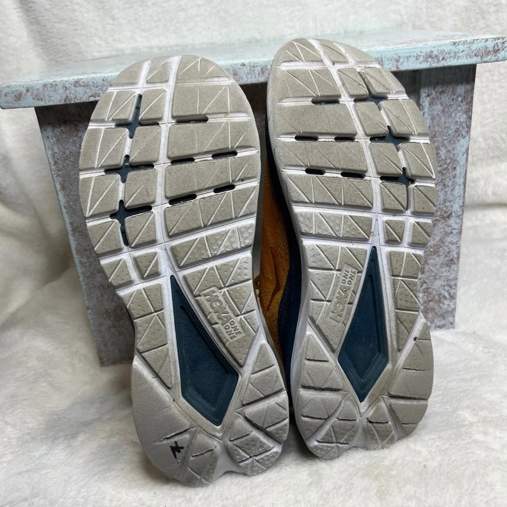 Hoka Mach Supersonic Women Running Shoes Orange Yellow Blue Size 6B‎ - Picture 5 of 6